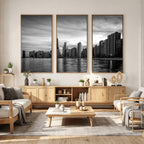 Chicago Wall Art Canvas Print, Chicago City Downtown Night Cityscape