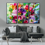 Oil Flower Abstract Canvas Print