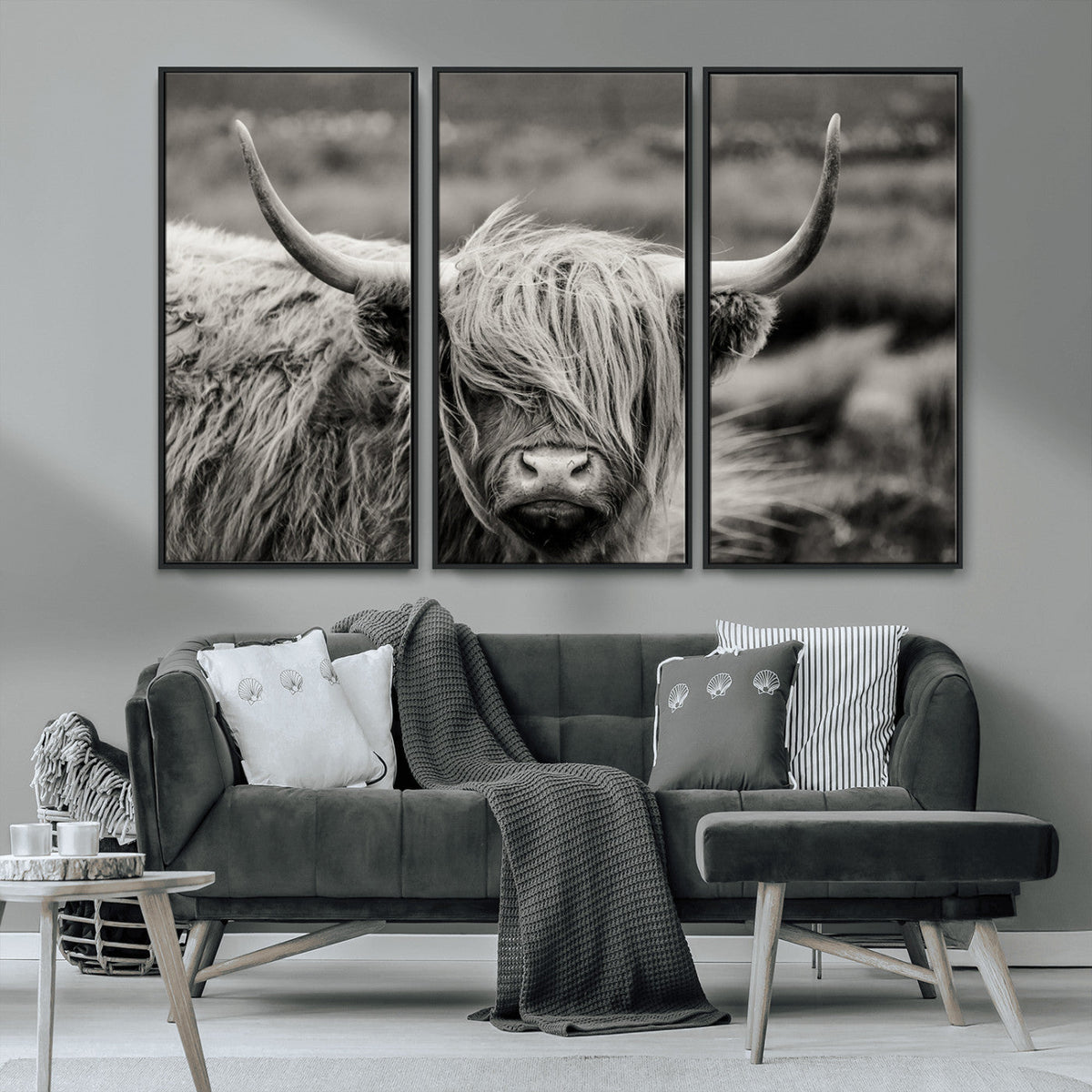 Cow Focus Canvas Wall Art Print