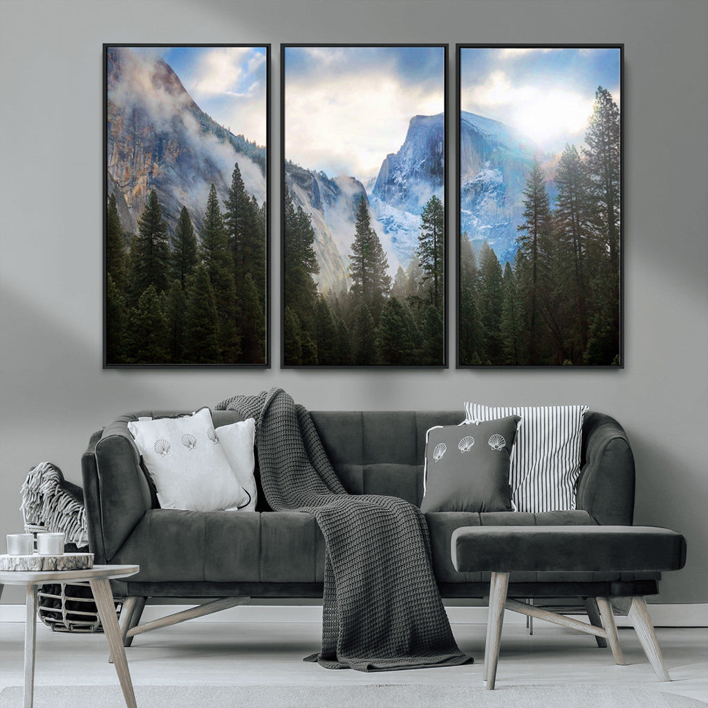 Half Dome Yosemite California Wall Art Canvas Print El Capitan