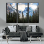 Half Dome Yosemite California Wall Art Canvas Print El Capitan