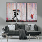 Banksy Wall Art Canvas Print | Framed Graffiti Street Art Picture