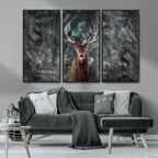 Wall Art Deer Art Animal Canvas, Framed Wall Art Deer Canvas
