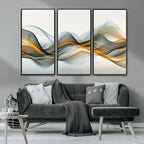 Abstract Wave Canvas Wall Art | Fluid Contemporary Elegance in Motion