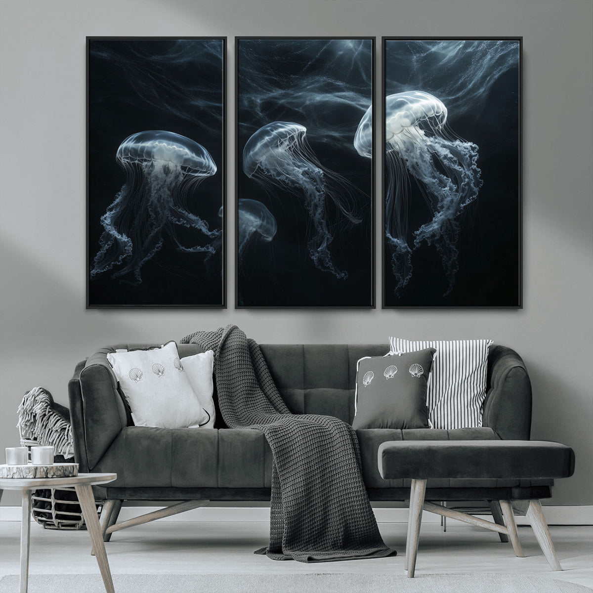 Jellyfish Wall Art Canvas Print, Elegant Wall Decor