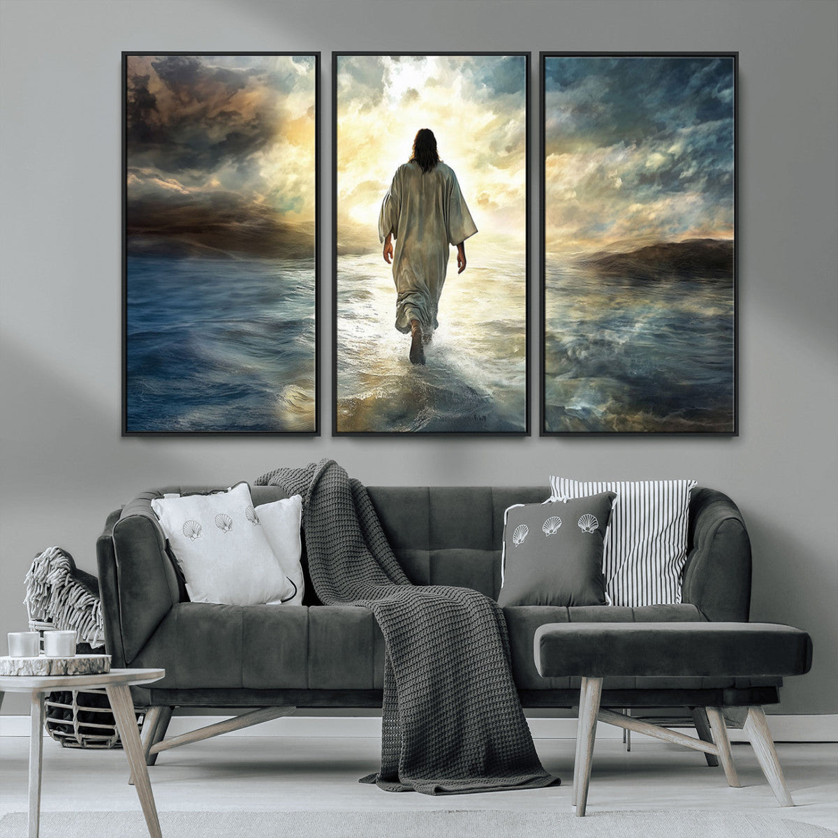 Jesus Walking on Water Wall Art | Canvas Print | Ready to Hang