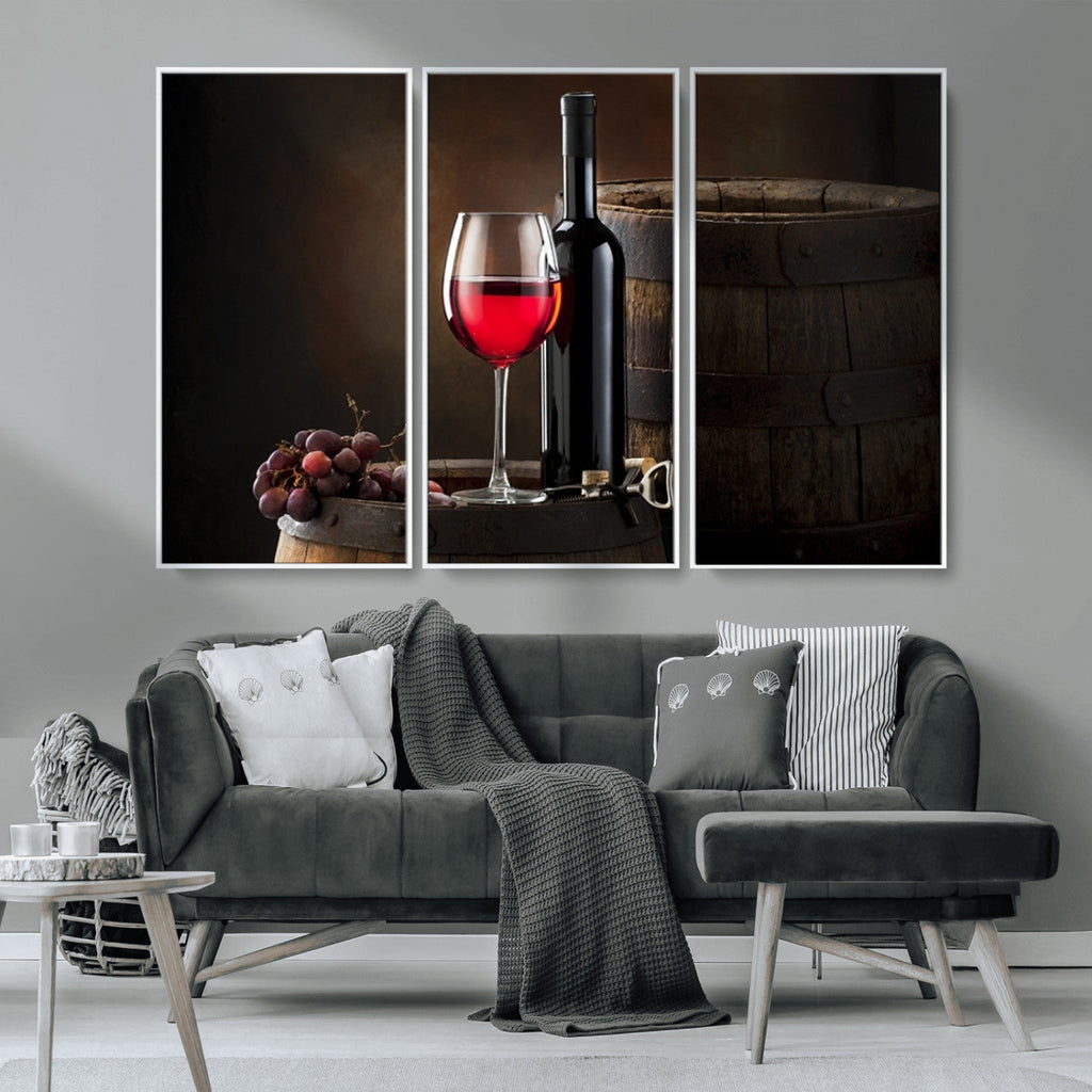 Red Wine and Bottle Canvas Print