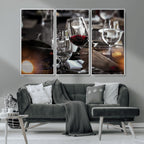 Red Wine and Glass Canvas Print