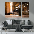 Wine and Bottle Wall Art Canvas Print