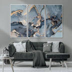 Multipanel Marble Fluid Effect Wall Art Abstract Canvas Wall Art Print