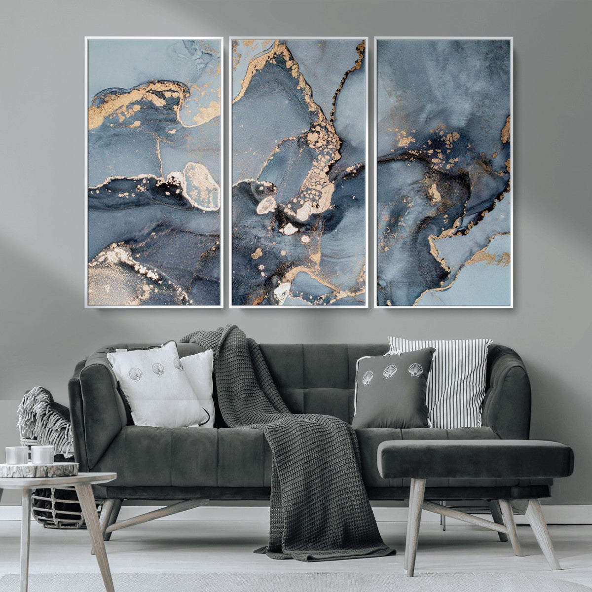 Multipanel Marble Fluid Effect Wall Art Abstract Canvas Wall Art Print