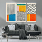 Canvas Print Wall Art Abstract Illustration Art Boho, Framed Abstract Boho Art