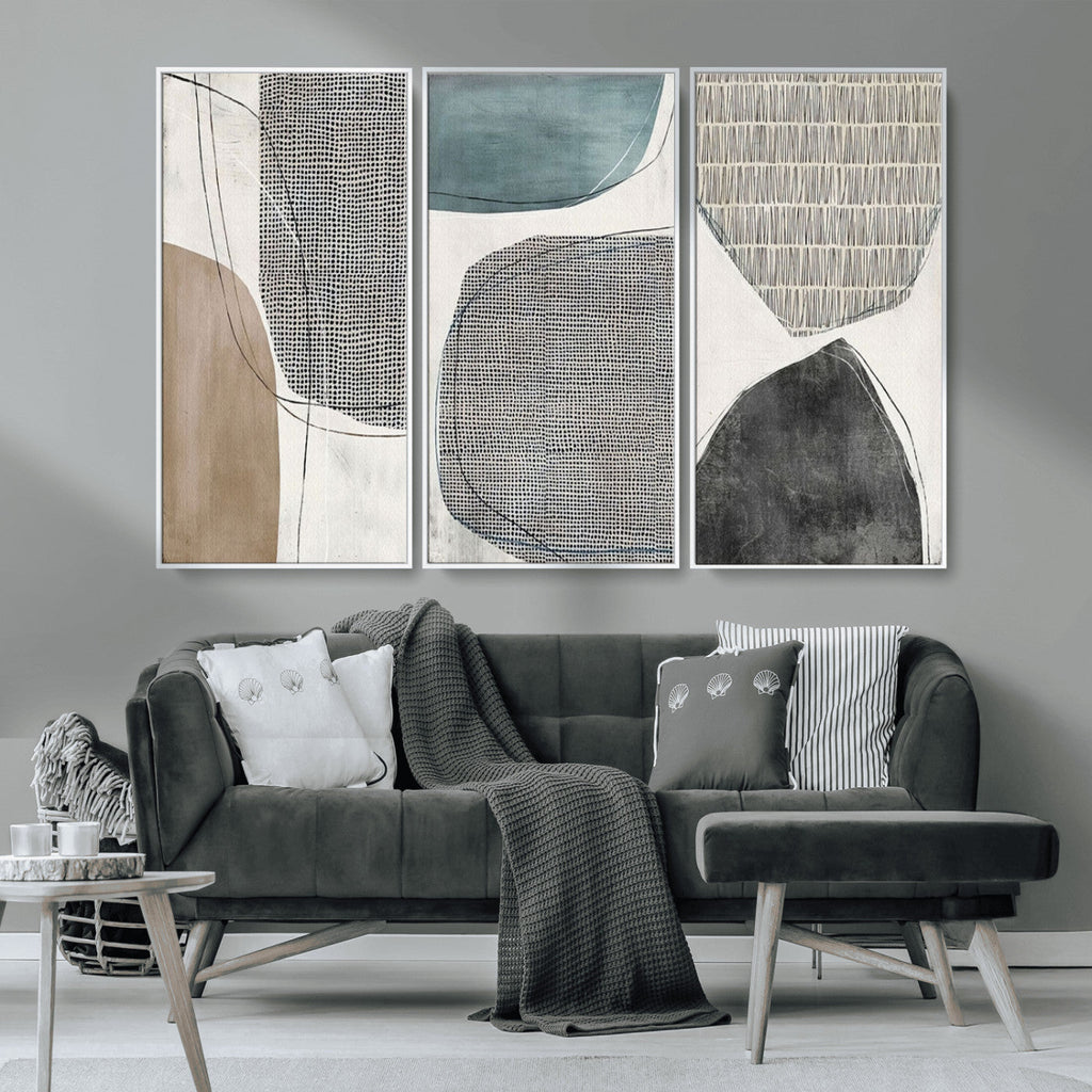 Canvas Print Wall Art Abstract Art Boho, Framed Boho Decor