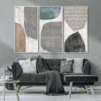 Canvas Print Wall Art Abstract Art Boho, Framed Boho Decor