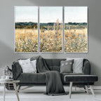 Wildflower Field Wall Art Canvas | Nature-Inspired Landscape Canvas Print for Living Room or Office