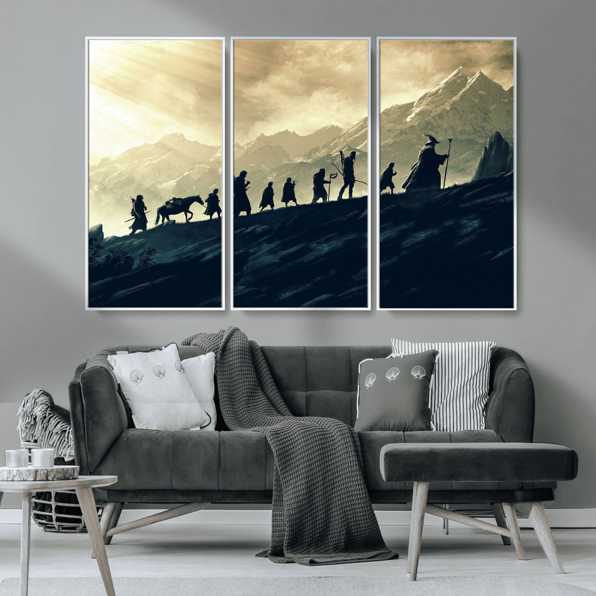 Fellowship Journey Wall Art | Fantasy Adventure Canvas Print