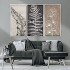 Minimalist Botanical Wall Art Canvas Print, Framed and Ready to Hang
