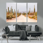 Desert Cactus Wall Art | Framed Southwestern Canvas Artwork