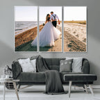 Personalized Custom Photo Wall Art Canvas Print, Unique Picture Design 3 Panel Set