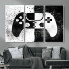 Abstract Gaming Controller Wall Art Canvas Print