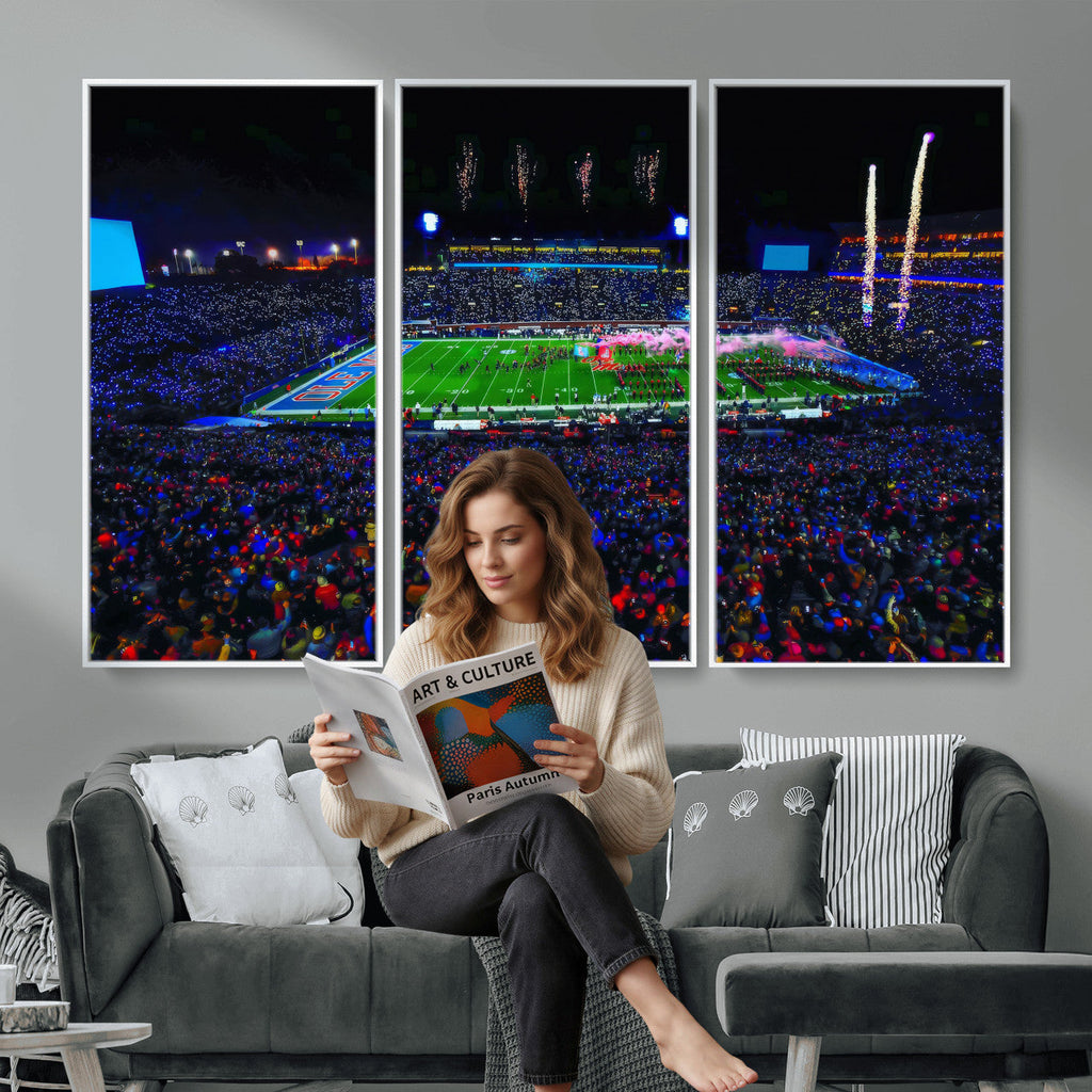 Ole Miss Rebels Vaught Hemingway Stadium Wall Art Canvas Print