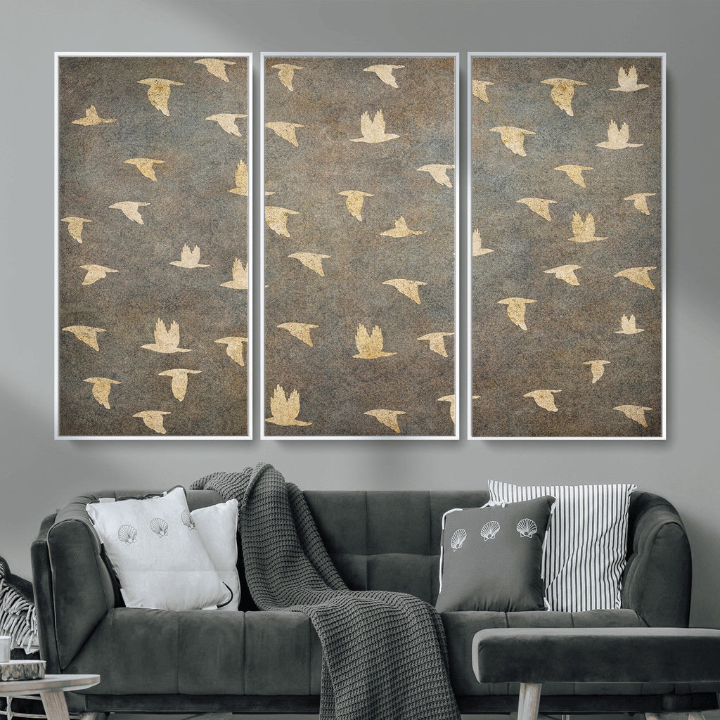 Abstract Birds Wall Art Canvas Print