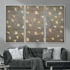Abstract Birds Wall Art Canvas Print