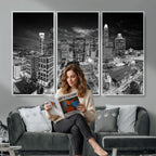 Charlotte Skyline Canvas Wall Art Print | North Carolina Cityscape