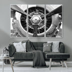 Vintage Airplane Wall Art Canvas Print