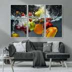 Kitchen Vegetables World Wall Art Canvas Print