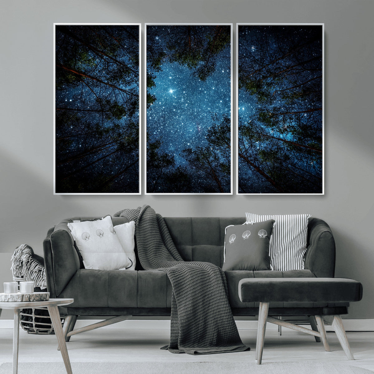 Forest and Stars Wall Art Canvas Print