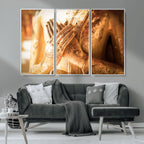 Buddha Statue Hands Wall Art Canvas Print