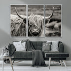 Cow Focus Canvas Wall Art Print
