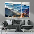 Mountains Forest Autumn Wall Art Canvas Print