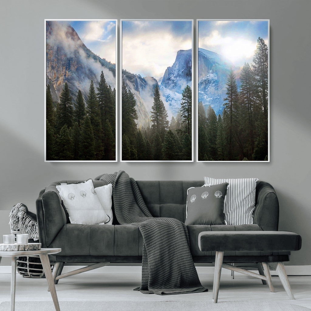 Half Dome Yosemite California Wall Art Canvas Print El Capitan