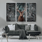 Wall Art Deer Art Animal Canvas, Framed Wall Art Deer Canvas