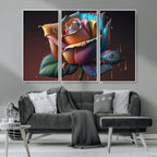 Abstract Rose Wall Art Canvas Print