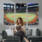 Texas Rangers Baseball Team Print, Arlington Globe Life Field Stadium Wall Art