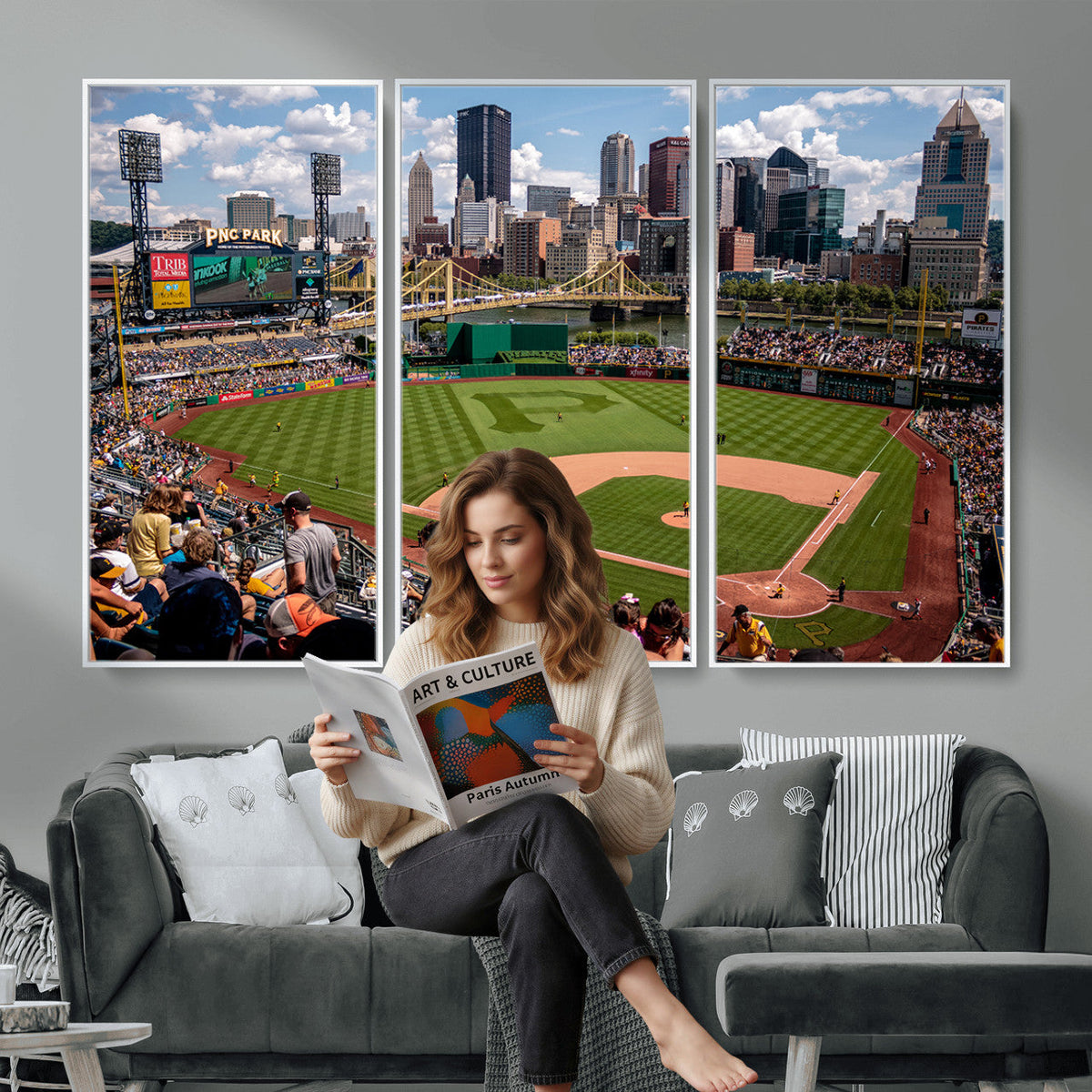 Pittsburgh Pirates Baseball Team Print, PNC Park Stadium