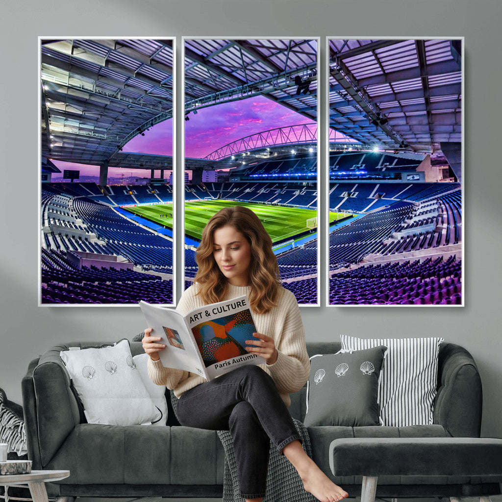 FC Porto Soccer Team Print Canvas, Dragon Stadium Wall Art