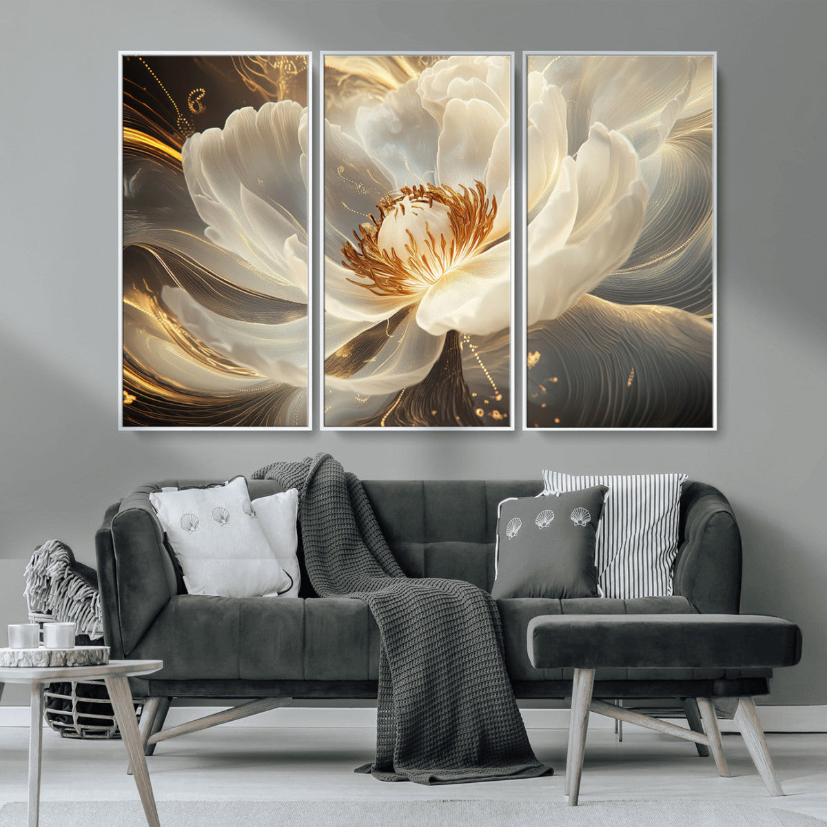 Abstract Floral Wall Art Canvas Print