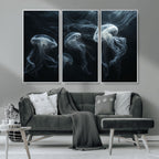 Jellyfish Wall Art Canvas Print, Elegant Wall Decor