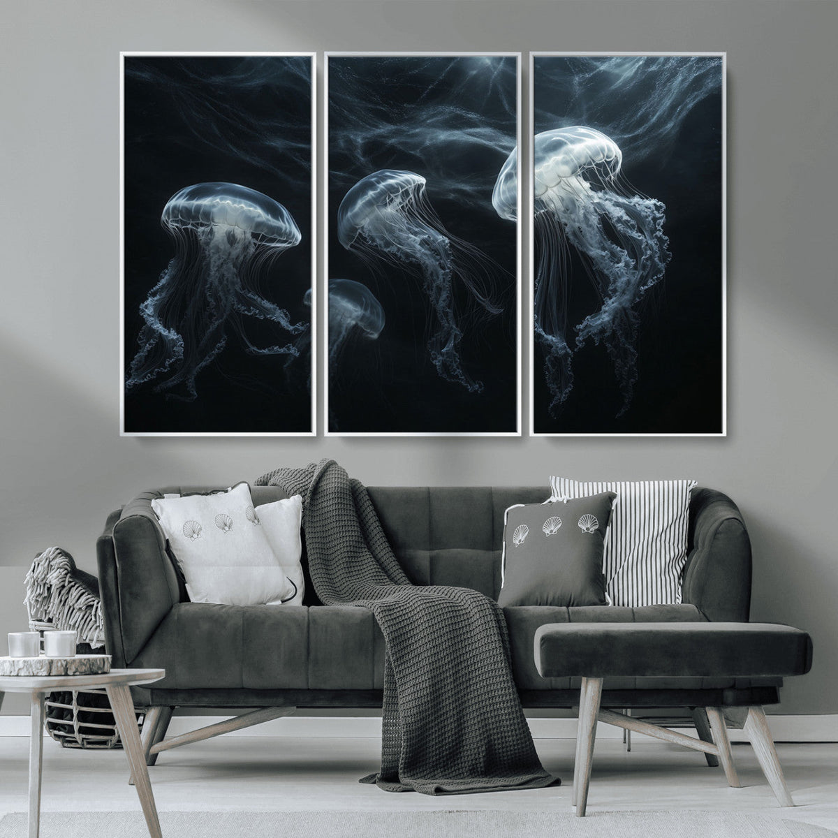 Jellyfish Wall Art Canvas Print, Elegant Wall Decor