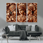 Indian Woman Statue Wall Art Canvas Print