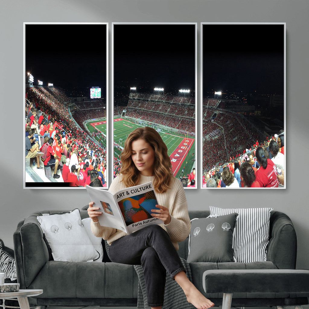 Houston Cougars Football Team Print, Houston TDECU Stadium