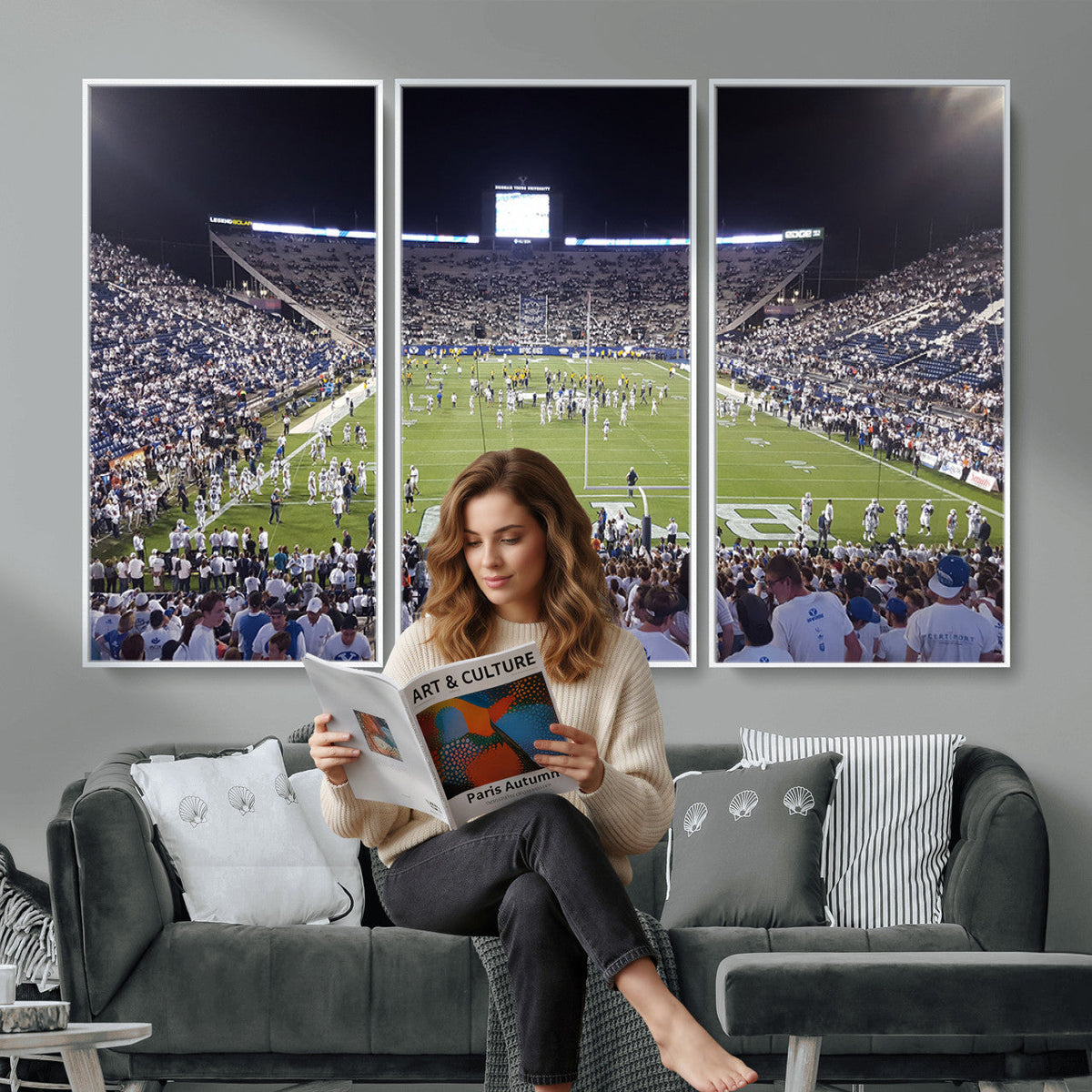 Brigham Young University Cougars Football Print Canvas