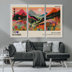 Yayoi 1986 Wall Art Print, Vibrant Wabi Sabi Japanese Abstract Design