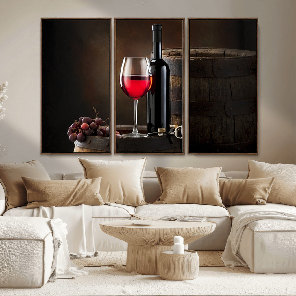 Red Wine and Bottle Canvas Print