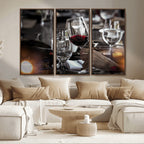 Red Wine and Glass Canvas Print
