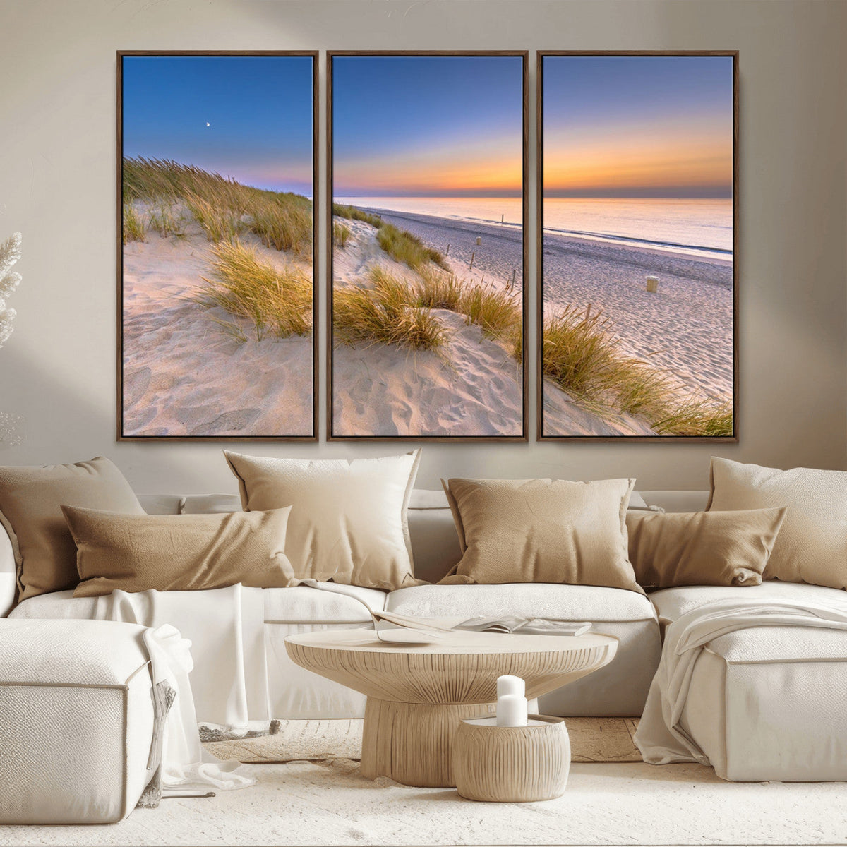 Sunrise On The Beach Wall Art Canvas Print